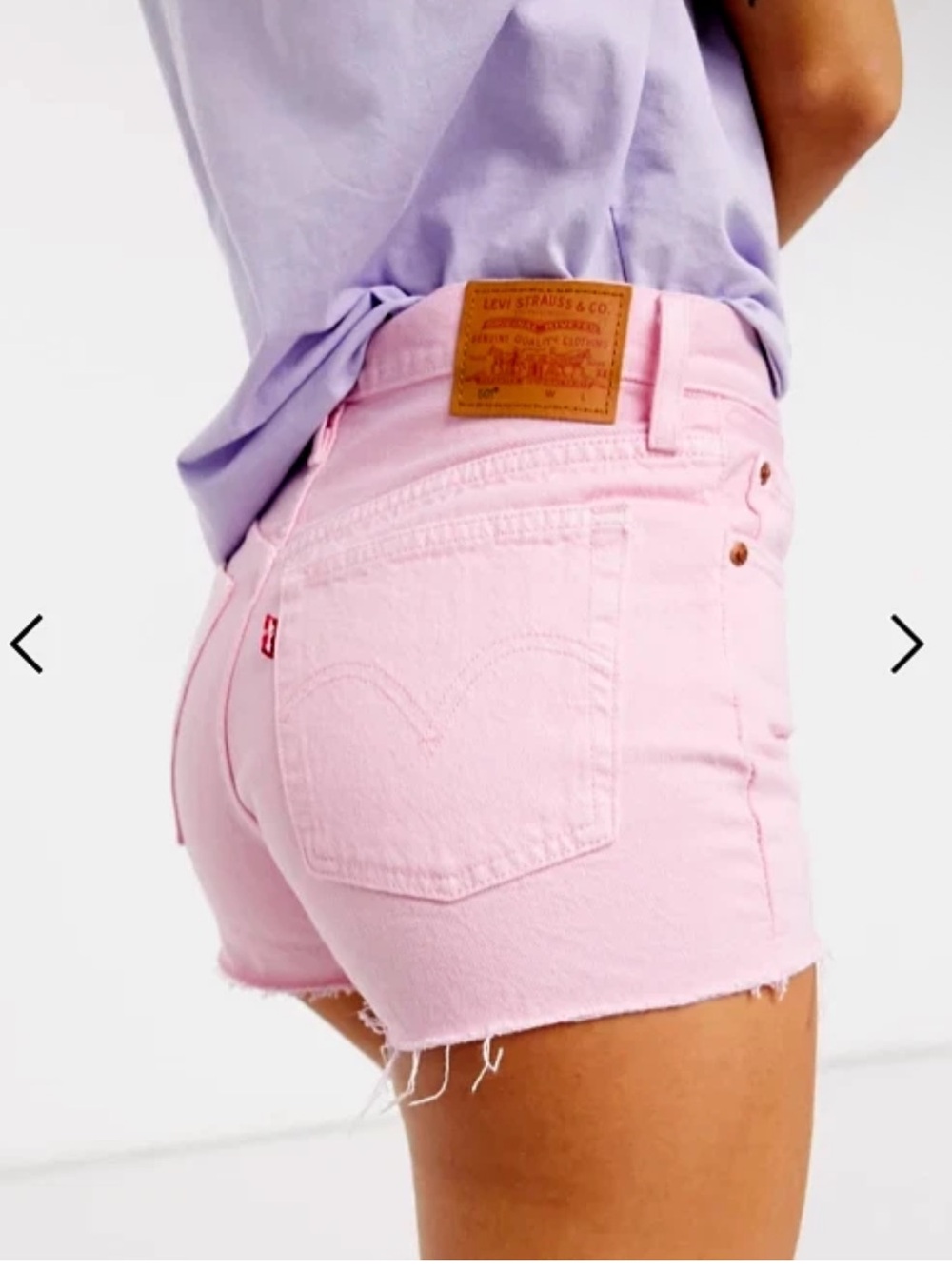 Levi's Pink Denim Jean Shorts